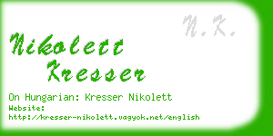 nikolett kresser business card